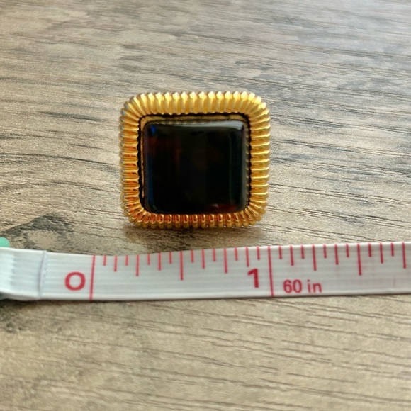 Vintage Amber Gold Clip On Earrings - Picture 7 of 7